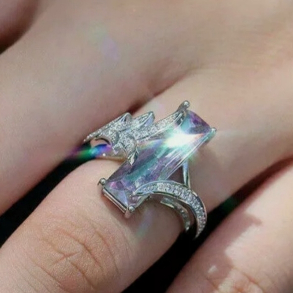 Rainbow Mystic Fire Topaz Ring - Picture 10 of 14